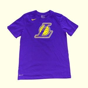NIKE: Los Angeles Lakers Logo Dri-Fit Tee: Adult Large: Kobe: Lebron: Lakeshow